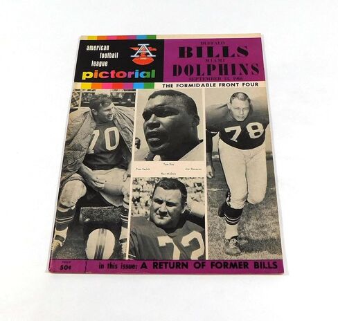 1966 ميامي دولفينز في برنامج Buffalo Bills AFL Football Program 9-18-66-برامج اتحاد كرة القدم الأميركي in Kuwait