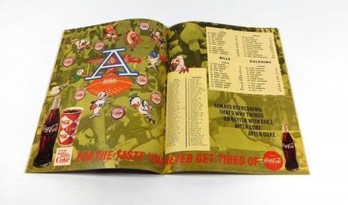 1966 ميامي دولفينز في برنامج Buffalo Bills AFL Football Program 9-18-66-برامج اتحاد كرة القدم الأميركي in Kuwait