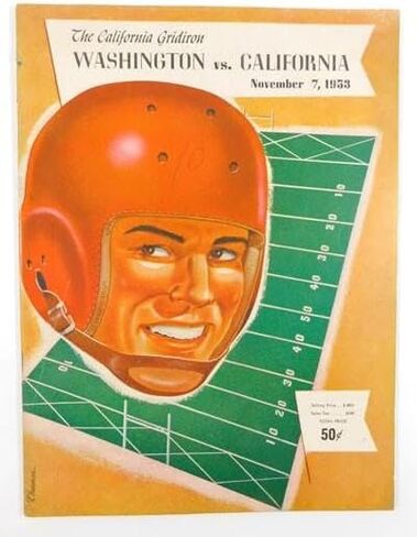 1953 Washington at California College Football Program 11/7/53 - College Programs in Saudi Arabia