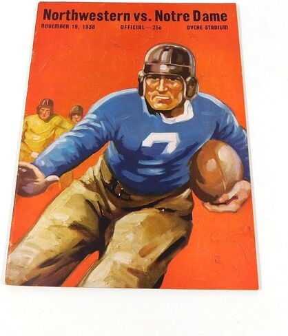 1938 Northwestern vs Notre Dame College Football Program 11-19-38 - College Programs in Saudi Arabia