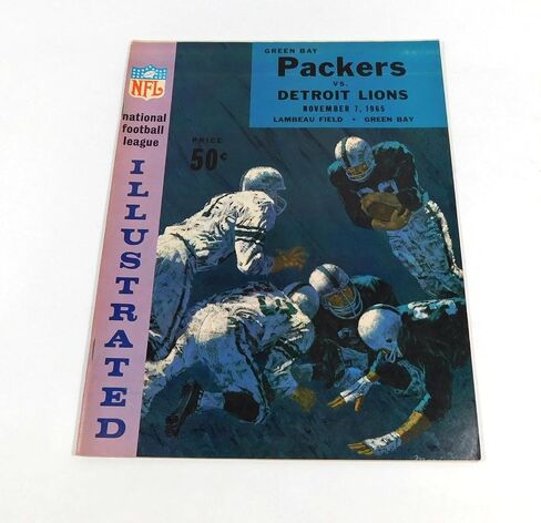 1965 ديترويت ليونز في باي باكرز NFL Football Program 11-7-65-برامج اتحاد كرة القدم الأميركي in Saudi Arabia