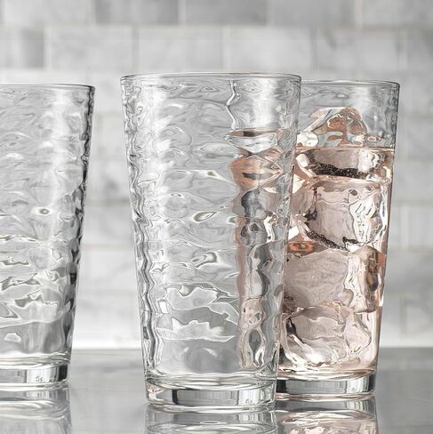 مجموعة نظارات شرب Glaver من 10 أكواب زجاجية عالية الكرة ، وأواني زجاجية بارد 17 أونصة. المنزل والبار كل يوم شربات شربان أساسية نظارات المطبخ الأنيقة للمياه والعصير والكوكتيلات والشاي المثلج. in Kuwait