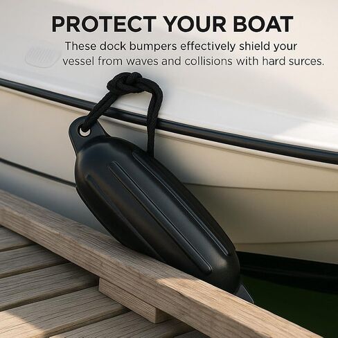 Boat Fender 4 Pack, Boat Bumper for Docking, Inflatable Boat Fenders for Docking 20-35ft Boat with 4 Ropes 1 Pump and 4 Needles, Fit for Pontoon Boat Bass Boat and Jon Boat in Saudi Arabia