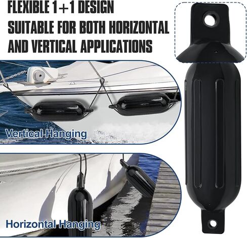 Boat Fender 4 Pack, Boat Bumper for Docking, Inflatable Boat Fenders for Docking 20-35ft Boat with 4 Ropes 1 Pump and 4 Needles, Fit for Pontoon Boat Bass Boat and Jon Boat in Saudi Arabia