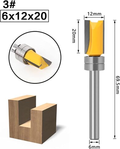 قالب DIA DURESISE FLUSH TRIM 2 -FLUTE BET - 6MM Shank ، 1 COUNT in Saudi Arabia