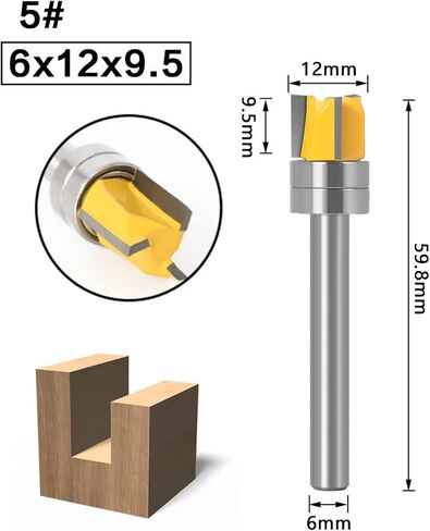 قالب DIA DURESISE FLUSH TRIM 2 -FLUTE BET - 6MM Shank ، 1 COUNT in Saudi Arabia