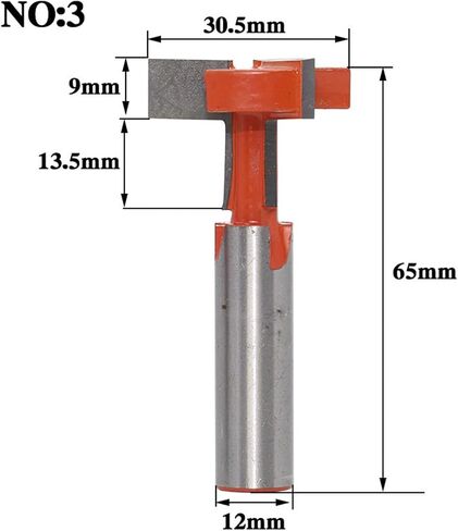 T-Slot T-Track Slotting Bit 12mm Shank 1Pcs(NO.1) in Saudi Arabia