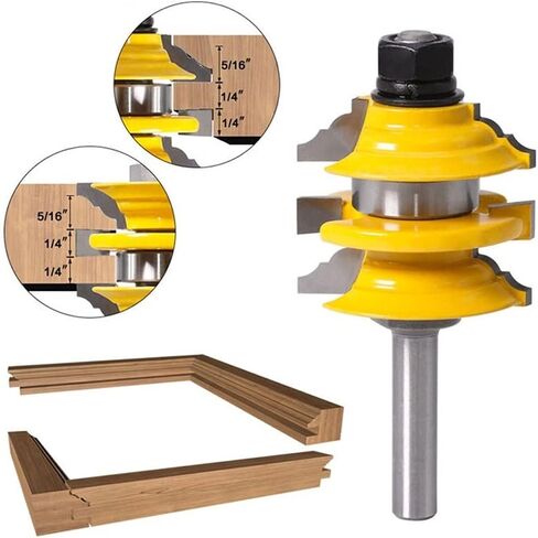 8mm Rail Stile Bit Stacked Wood Tool Woodworking Bits 1Pcs in Saudi Arabia