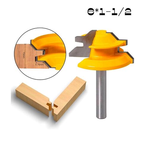 Miter Router Bit 45 Degree Up to 3/4 Tongue and Groove Bit Set-6mm Shank 1Pcs in Saudi Arabia