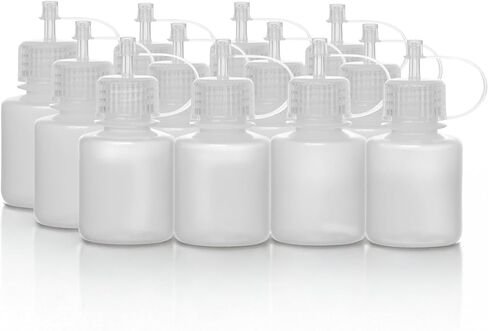 Eisco - 12 Pack 30ml LDPE إسقاط زجاجات تصميم اليورو مع أغطية المسمار وفوهات قطار للمختبر أو الفصل الدراسي أو استخدام المنزل in Saudi Arabia