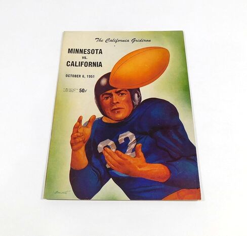 1951 Minnesota at California College Football Program 10-6-51 - NFL Programs in Saudi Arabia