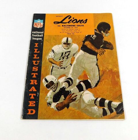 1964 Baltimore Colts at Detroit Lions NFL Football Program 10-25-64 - NFL Programs in Saudi Arabia