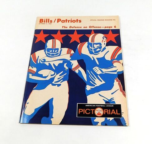1969 Boston Patriots at Buffalo Bills AFL Football Program 10-11-69 - NFL Programs in Saudi Arabia
