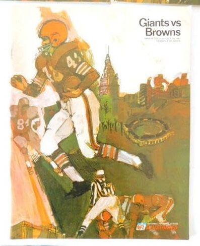 الكثير من (3) 1967 Cleveland Browns @ New York Giants NFL Football Program in Saudi Arabia