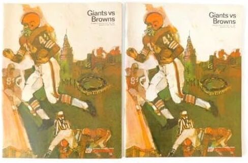 الكثير من (3) 1967 Cleveland Browns @ New York Giants NFL Football Program in Saudi Arabia