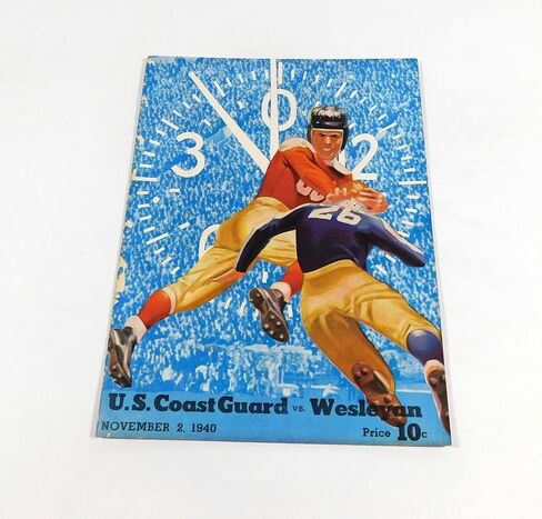 1940 US Coast Guard vs Wesleyen College Football Program 11-2-40 - College Programs in Saudi Arabia