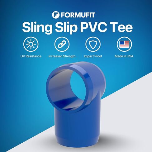 Formufit F034Ste-WH-8 Slip Tee PVC Fitting ، Grade Furniture ، 3/4 "Size ، White (Pack of 8) in Kuwait