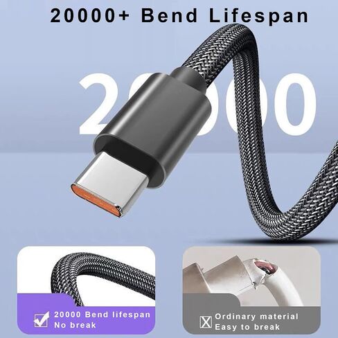 كابل شاحن ميكروفون بودكاست لسلسلة k66 Zealsound/km8/kd9s ، Fifine A6/K688 ، Hyperx Quadcast ، Logitech Yeti GX ، Razer Seiren V3 ، Boya Mini | USB-C شحن سريع 3.3 قدم مضفر in Saudi Arabia
