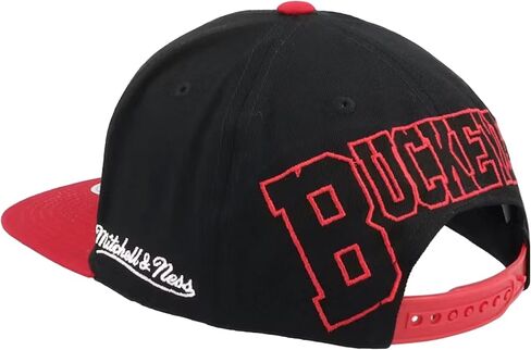 Mitchell & Ness Ohio State University Buckeyes New Retro Back in Action Black Red Era Snapback Hat Cap in Saudi Arabia