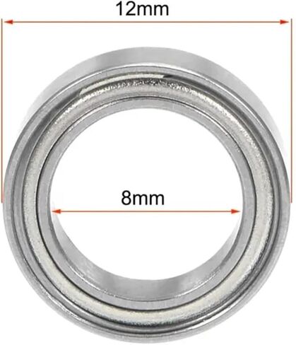 5Pcs Deep Groove Ball Bearing Mr117zz Mr137zz Mr106zz Mr126zz Mr84zz Mr85zz Mr95zz Mr63zz Miniature Mini Bearings 7 * 11 * 3mm(MR106ZZ 6X10X3MM) in Saudi Arabia