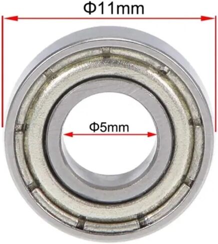 5Pcs Deep Groove Ball Bearing Mr117zz Mr137zz Mr106zz Mr126zz Mr84zz Mr85zz Mr95zz Mr63zz Miniature Mini Bearings 7 * 11 * 3mm(MR106ZZ 6X10X3MM) in Saudi Arabia