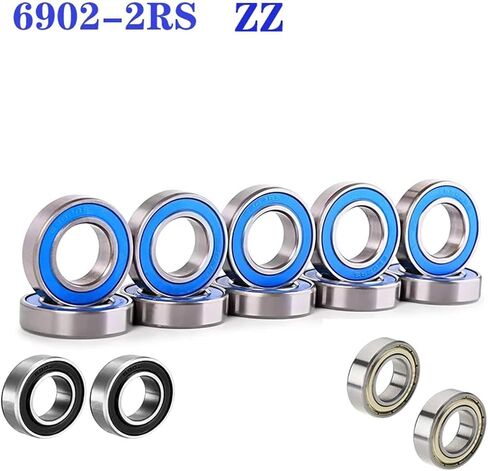 6902RS تحمل 15 × 28 × 7 مم ABEC-3 6902 RS 2RS Ball Bearings 6902-2RS Blue for Bike Hubs Pivot 10pcs (6902-2rs ، ABEC-5_10PCS) in Saudi Arabia