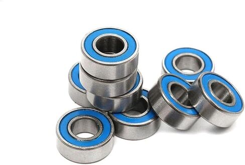 10Pcs MR84-2RS MR84 2RS MR84 RS MR84RS 4x8x3mm Blue Rubber Sealed Miniature Deep Groove Ball Bearing(MR84-2RS_ABEC 5) in Saudi Arabia