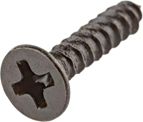 #5 x 5/8" Flat Black Flat Head Phillips Wood Screws - Pack of 25 - Self Tapping Screws for Wood - FH558-SBL in Saudi Arabia