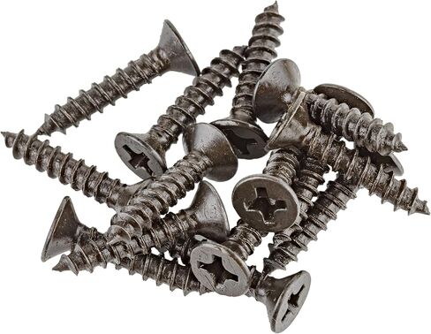 #5 x 5/8" Flat Black Flat Head Phillips Wood Screws - Pack of 25 - Self Tapping Screws for Wood - FH558-SBL in Saudi Arabia