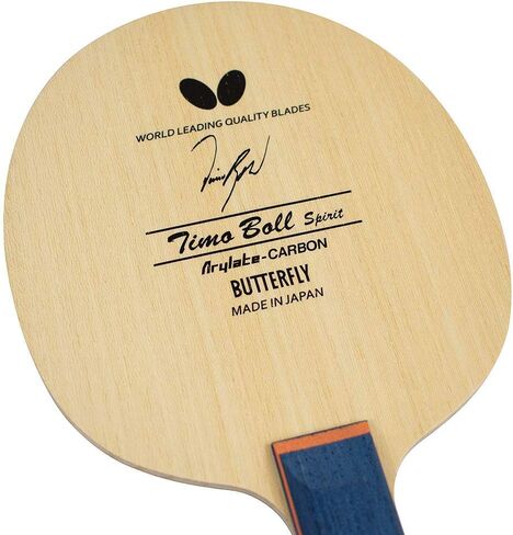 Butterfly Timo Boll Spirit Blade Blade - Arylate -Carbon Fiber Blade - Professional Butterfly Table Tennis Blade - متوفرة في أنماط مقبض FL و ST - مصنوعة في اليابان in Kuwait