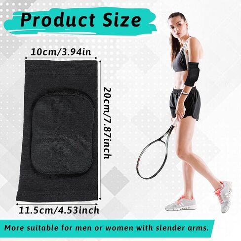 cobee 1 Pair Tandem Volleyball Elbow Pads, Arm Brace Ventilate Sport Elbow Protector Strap, Black Elbow Pads Arm Pads With Padded Soft Support Cushion for Men And Women in Saudi Arabia