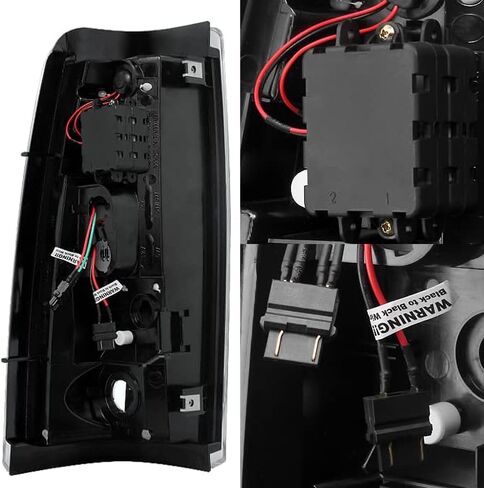 AKKON - For 2003-2006 Silverado 05-07 Silverado Hybrid Pickup Truck Red Clear V2 LED Tail Lights Brake Lamps Pair in Saudi Arabia