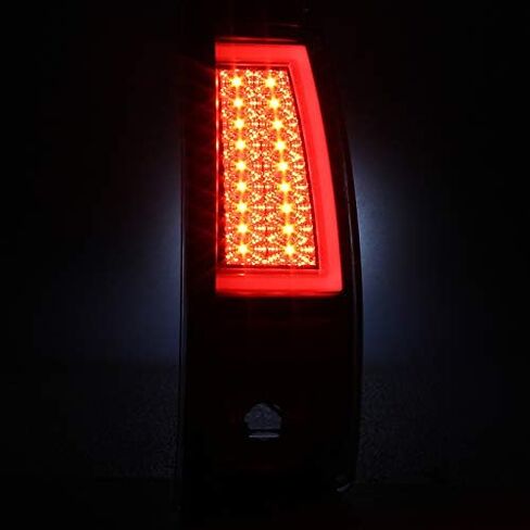 AKKON - For 2003-2006 Silverado 05-07 Silverado Hybrid Pickup Truck Red Clear V2 LED Tail Lights Brake Lamps Pair in Saudi Arabia