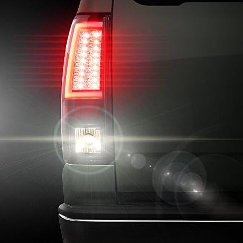 AKKON - For 2003-2006 Silverado 05-07 Silverado Hybrid Pickup Truck Red Clear V2 LED Tail Lights Brake Lamps Pair in Saudi Arabia
