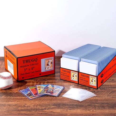 400 Sleeves Top Toors للبطاقات ، و 3 "× 4" حماة بطاقات البيسبول ، و Toploaders من البلاستيك الصلب لتداول لعبة كرة القدم الرياضية (200 واقيات صلبة + 200 أكمام ناعمة in Kuwait