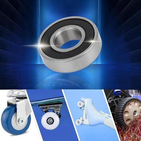 ACROPIX 6001-2rs Deep Groove Ball Bearings P0 12x28x8mm Lubricated Bearings Double Rubber Seal Black Silver Tone Scooter Skateboard Wheel in Saudi Arabia