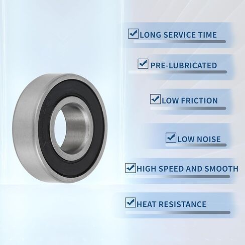 ACROPIX 6001-2rs Deep Groove Ball Bearings P0 12x28x8mm Lubricated Bearings Double Rubber Seal Black Silver Tone Scooter Skateboard Wheel in Saudi Arabia