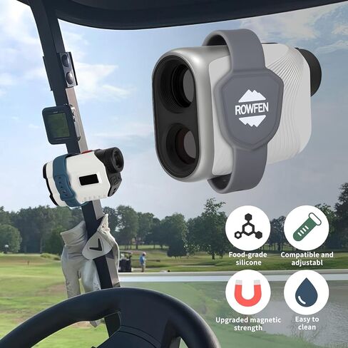 Rangefinder Magnetic Strap for Golf - Adjustable Range Finder Holder with Strong Magnet & Silicone, Universal Magnetic Strap for Golf Cart Rail/Bar/Frame, Easy Access & Clean in Kuwait