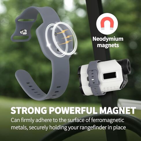 Rangefinder Magnetic Strap for Golf - Adjustable Range Finder Holder with Strong Magnet & Silicone, Universal Magnetic Strap for Golf Cart Rail/Bar/Frame, Easy Access & Clean in Kuwait