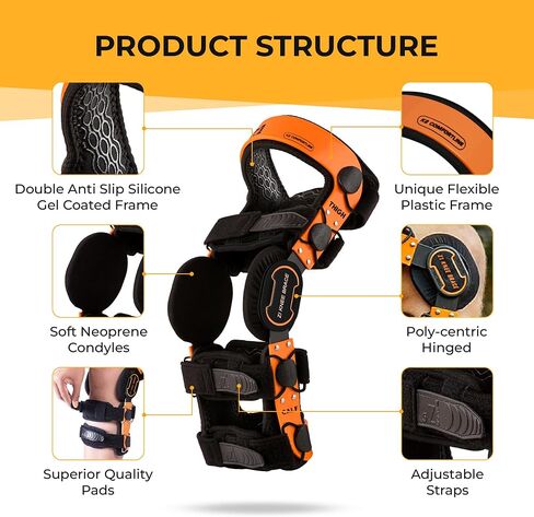 Z1 K2 Comfortline قسوة الركبة المصفاة للرجال والنساء - دعم الركبة لـ ACL ، MCL ، LCL ، PCL ، الإصابات الرباطية والرياضية ، ألم التهاب المفاصل ، المسيل للدموع والتهاب المفاصل المعتدل (S12) in Kuwait