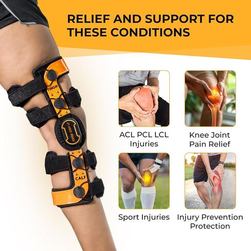 Z1 K2 Comfortline قسوة الركبة المصفاة للرجال والنساء - دعم الركبة لـ ACL ، MCL ، LCL ، PCL ، الإصابات الرباطية والرياضية ، ألم التهاب المفاصل ، المسيل للدموع والتهاب المفاصل المعتدل (S12) in Kuwait