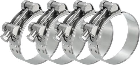 Patikil 60-63mm مشبك خرطوم T-Bolt ، 4 حزمة المبرد أنبوب أنبوب المبرد 304 مشبك خرطوم الرادياتير الفولاذ المقاوم للصدأ لمدة 2.36 "-2.48" أنبوب in Kuwait