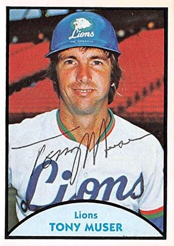 Sports Memorabilia Autograph Warehouse 420943 Tony Muser Autographed Baseball Card Seibu Lions 67 1979 TCMA Japan No.4 in Saudi Arabia
