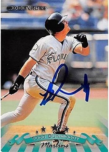 Autograph Warehouse 421243 Todd Dunwoody Autographed Baseball Card Florida Marlins 1998 Donruss No.114 in Saudi Arabia