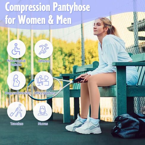 جوارب طويلة للنساء والرجال ، 20-30mmHg طماق الضغط الطبية ، جوارب الضغط العالية لخلط الدوالي رحلة الوذمة in Kuwait