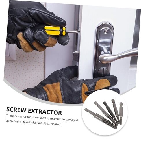 مجموعة مستخرج من المسمار 5pcs للمسامير والمسامير المجردة - الصلابة عالية الصلابة الصلب الصلب - تصميم مضغوط لسهولة حمله in Kuwait