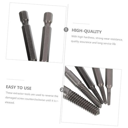 مجموعة مستخرج من المسمار 5pcs للمسامير والمسامير المجردة - الصلابة عالية الصلابة الصلب الصلب - تصميم مضغوط لسهولة حمله in Kuwait