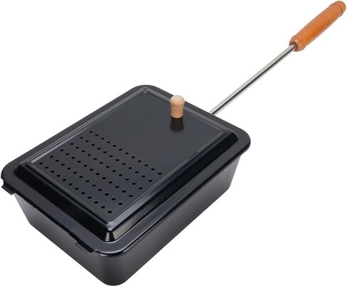 Popcorn Popper Non Stick Popcorn Grill Tresh ، Popcorn Manual Pan مع مقبض الخشب للفناء الخلفي للتخييم المنزلي ، صانع شواء الفشار متوافق مع جميع موقد in Saudi Arabia
