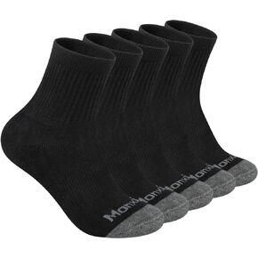 Mens 100% Cotton Cushioned Ankel Socks, Athletic Performance Running Moisture Wicking Breathable Quarter Socks