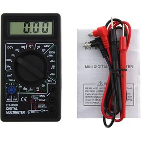 DT-830D Digital Multimeter with Buzzer Square Wave Output Voltage Ampere Ohm Tester Probe DC AC LCD Overload Protection